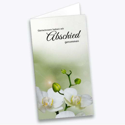 Danksagungskarte Orchidee Trauer