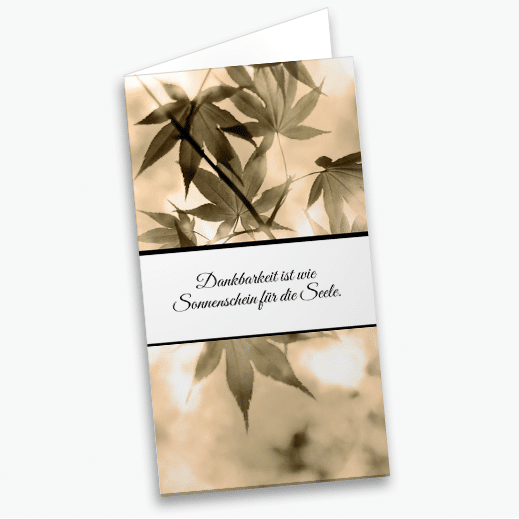 Trauer Dankeskarten modern