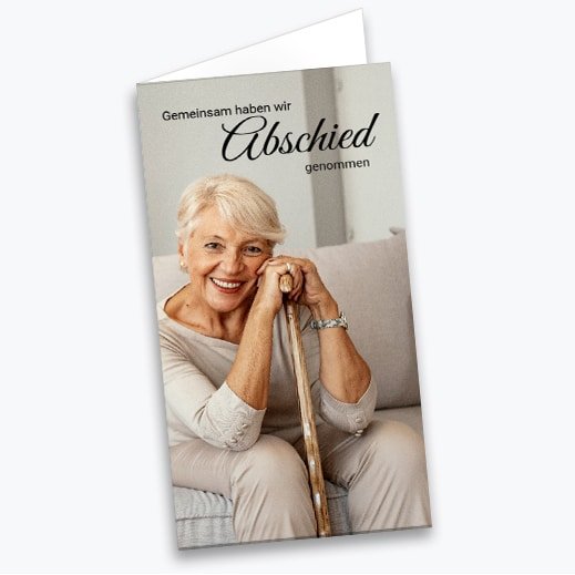 Trauerdanksagung mit Foto