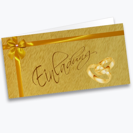 Goldene Hochzeit Einladungskarten selbst gestalten