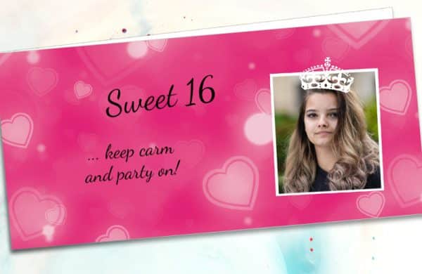 Geburtstagseinladung Sweet 16