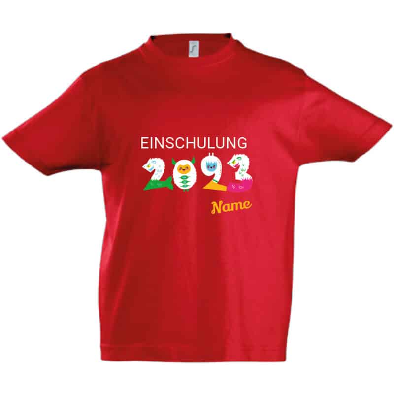 T-Shirt Einschulung 2022 rot