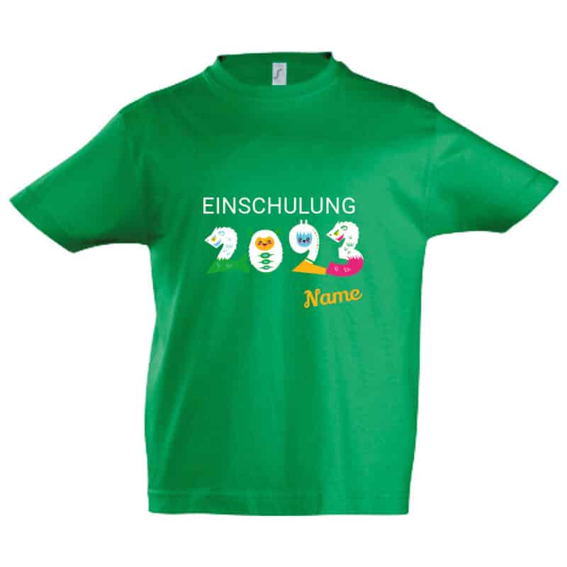 T-Shirt Einschulung 2022 grün