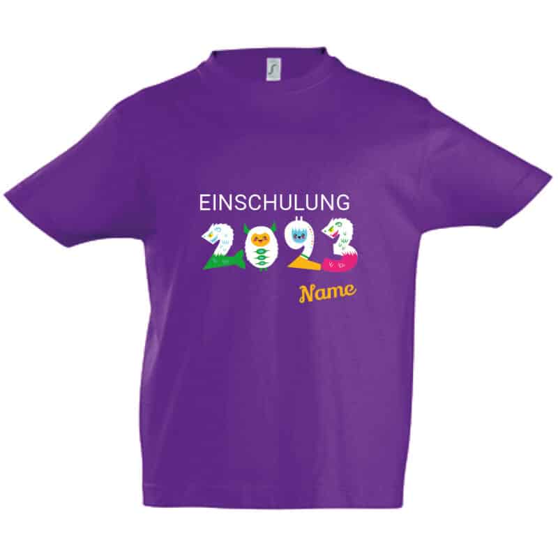 T-Shirt Einschulung 2022 lila