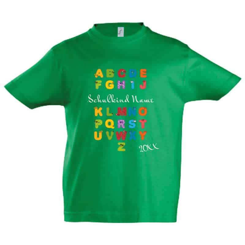 T-Shirt Alphabet zur Einschulung