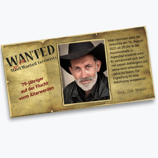 Einladung 80er Geburtstag Wanted