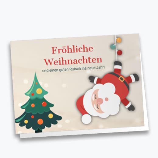 Weihnachtskarten mit Weihnachtsmann