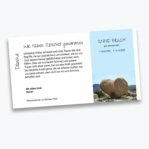 Danke Trauerkarten