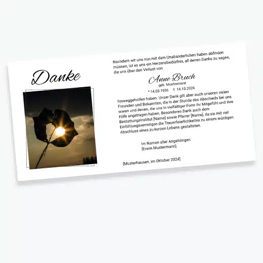 Trauerkarten Dankeskarten