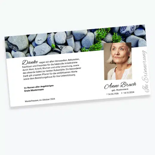Trauer Dankeskarten selber gestalten
