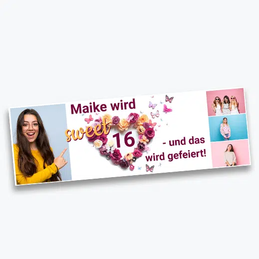 Geburtstagsbanner Vorlage