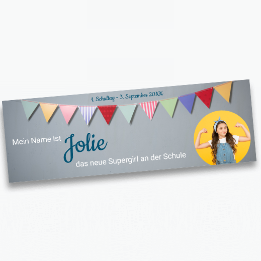 Banner für den Schulanfang