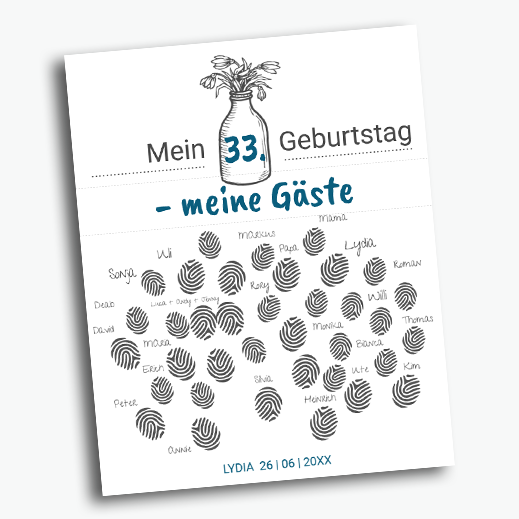 Liebevolles Erinnerungsbild statt Gästebuch