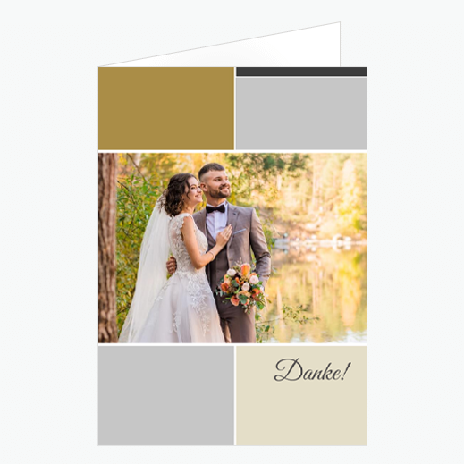 moderne Hochzeitsdanksagung