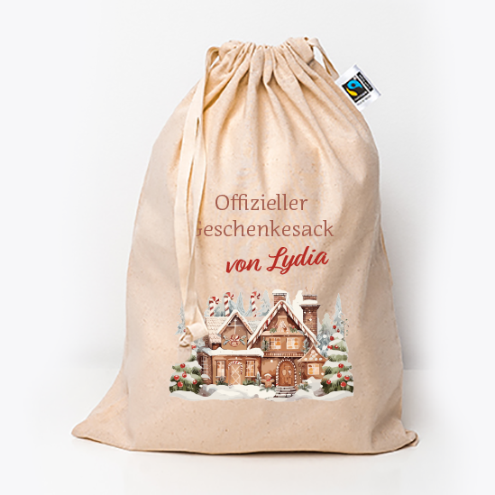 personalisierter Leinensack Weihnachten