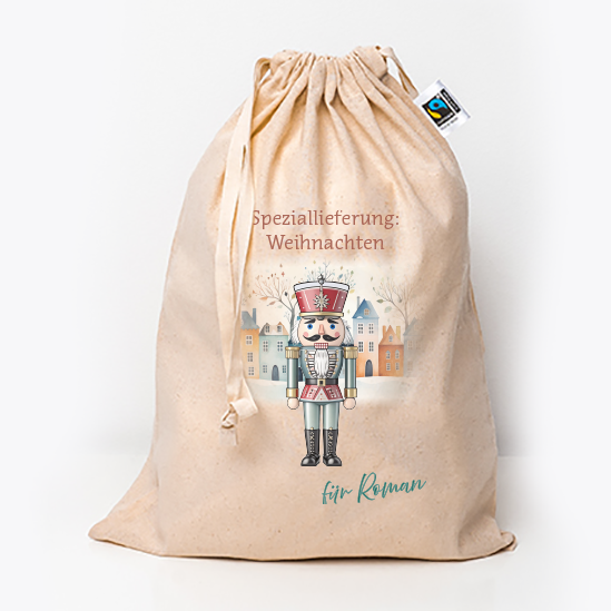 Jutesack Weihnachten günstig personalisiert