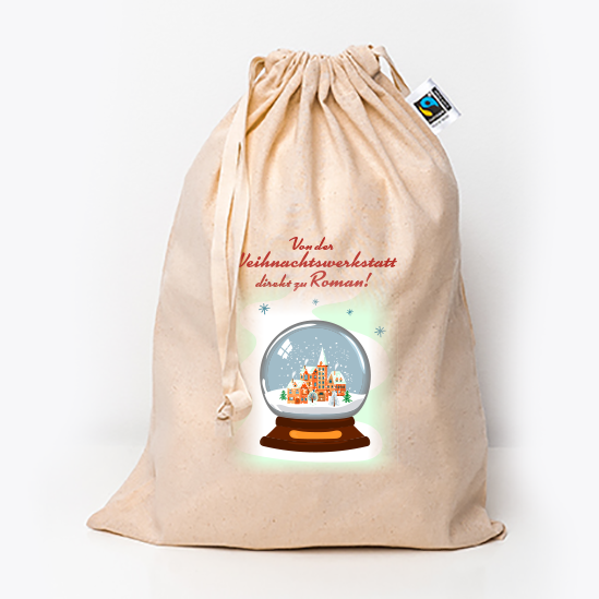 Jutesack Weihnachten DIY mit Namen